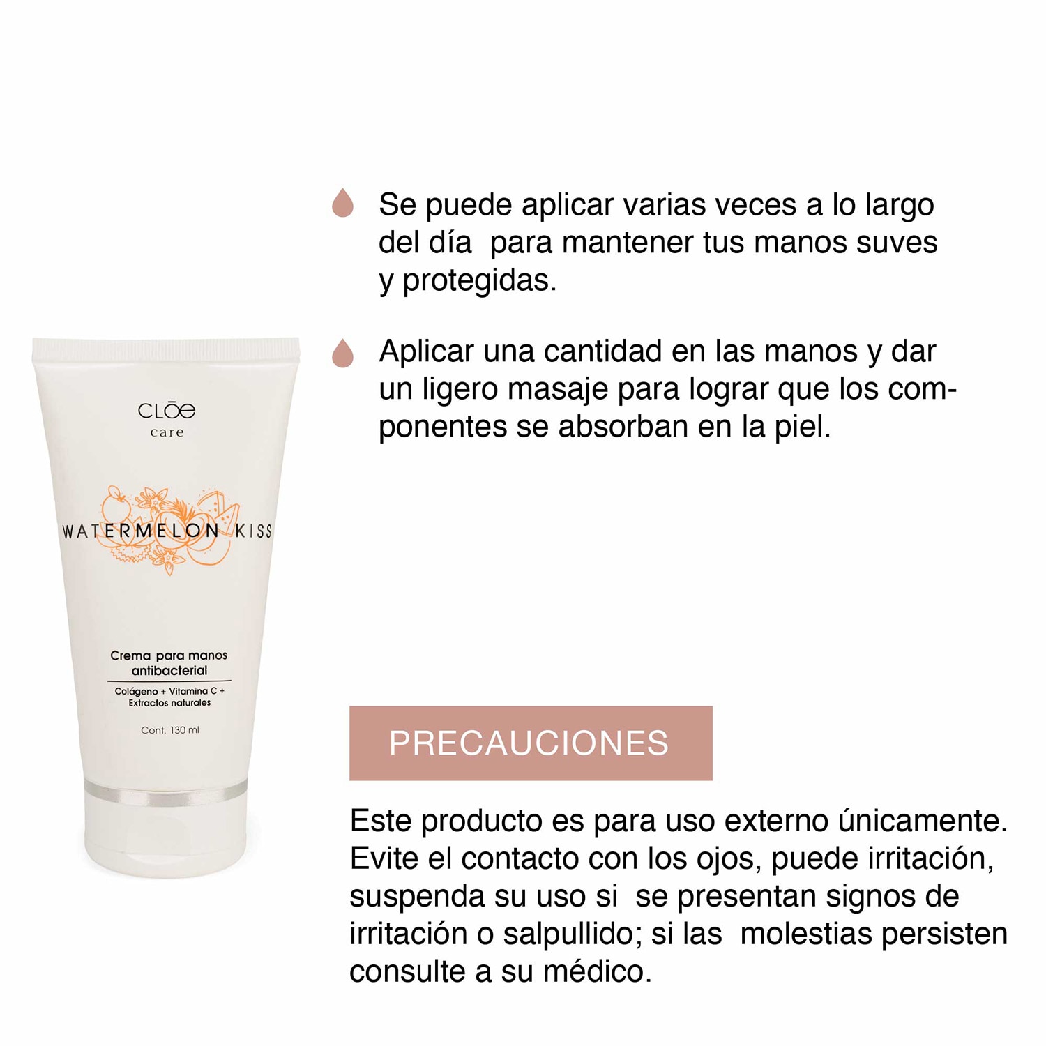 CREMA PARA MANOS HIDRATANTE CON PROTECCIÓN ANTIBACTERIAL (CREMA PARA MANOS)